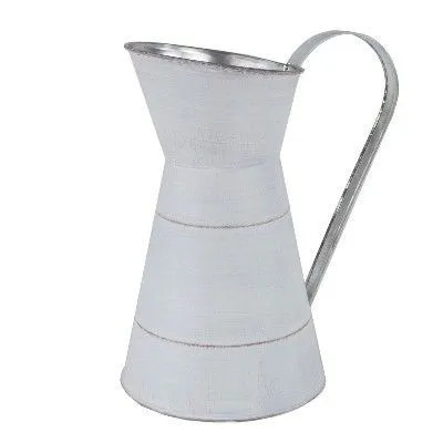 Кувшин (металл), 14х11хH24см, белый фото в интернет-магазине Флоранж