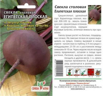 Свекла Египетская плоская (цветной пакет) 3г; Семена Алтая фото в интернет-магазине Флоранж
