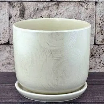 Горшок керамический цилиндр Орион бежевый 716142 (3-й из набора), 18х16,5см, 3л; Россия