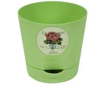 Кашпо пластиковое Классик, зеленое,  0,7л; Россия