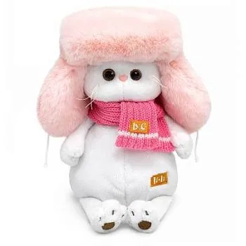 Игрушка Ли-Ли в меховой шапке и шарфе LK27-166