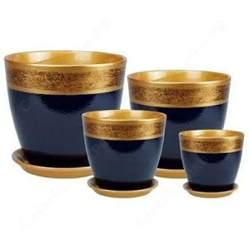 Горшок керамический Бутон Валенсия 592098 (3-й из набора) 18х18см, 3,8л; Россия