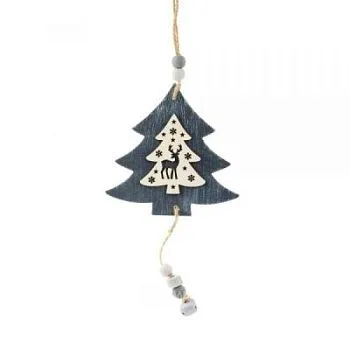 Елочное украшение "Ель", 9см (дерево) 