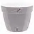 Кашпо пластиковое Асти, серо-белое, 30х23см, 12л; Россия