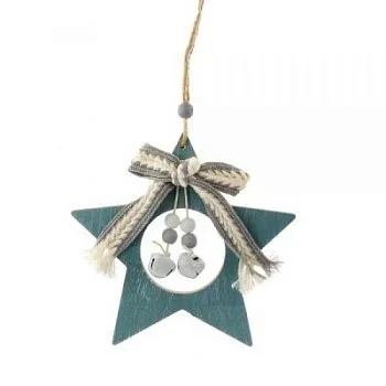 Елочное украшение "Звезда", 11см (дерево)
