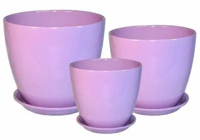 Горшок керамический Бутон глянец 402236 (2-й из набора), 15х15см, 2л; Россия фото в интернет-магазине Флоранж