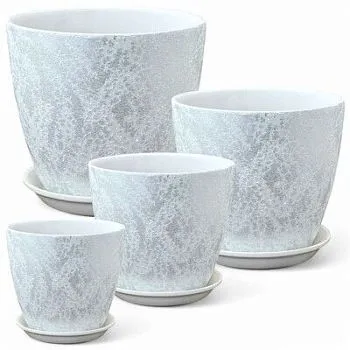 Горшок керамический Бутон Шелк 738779 (4-й из набора), 21х21см, 5,4л; Россия