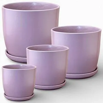 Горшок керамический Верона Глянец 000621 (4-й из набора), лаванда, 22х19,5см, 5,3л; Россия