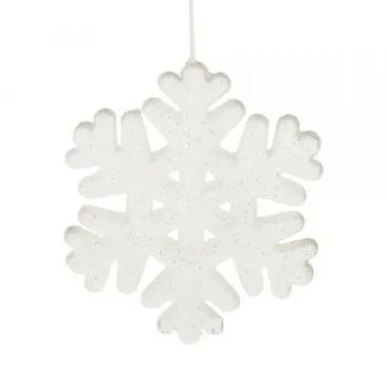 Елочное украшение "Снежинка" (пластик), 15см 