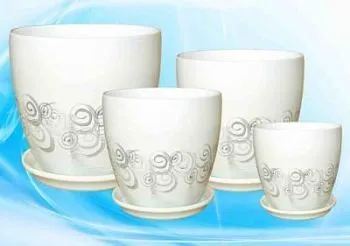 Горшок керамический бутон Эфир 313853 (4-й из набора), 21х21см, 5,4л; Россия