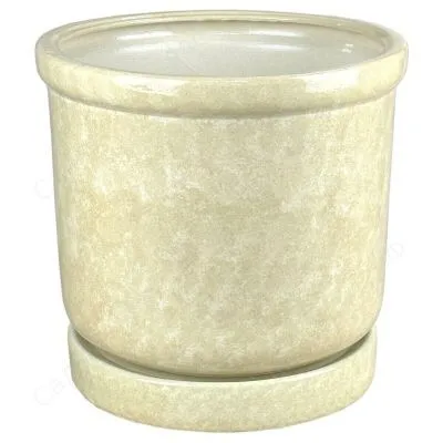 Горшок керамический Цилиндр 3 бежевый, 26,5х19см, 10л; Сады Аурики фото в интернет-магазине Флоранж