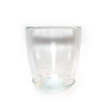 Горшок стеклянный, прозрачный, 14,5х15см, 1л; Россия