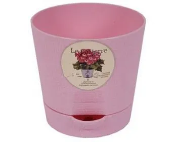 Кашпо пластиковое Классик, розовое, 0,7л; Россия