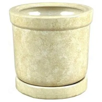 Горшок керамический Цилиндр 2 бежевый, 20,5х19см, 6,5л; Сады Аурики