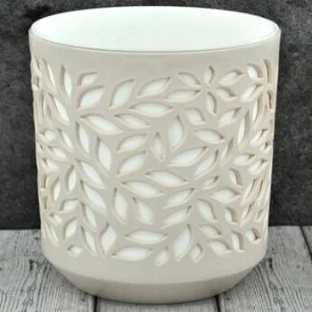 Горшок пластиковый leaves, белый, 12,5х13,5см, 1,25л; Россия