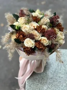 Букет Осень , состав , цвет букета Фиолетовый, подходит 