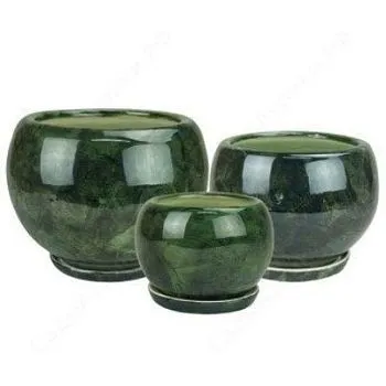 Горшок керамический Шар  (3-й из набора), 9х12,5см, 0,7л, ассорти; Россия