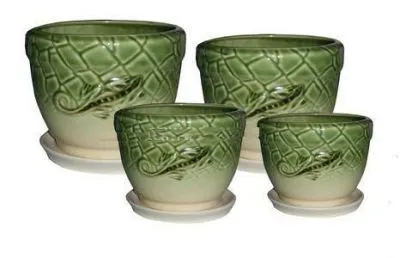 Горшок керамический Ящерица (4-й из набора), 13,1х10,2см, 0,8л; Россия фото в интернет-магазине Флоранж