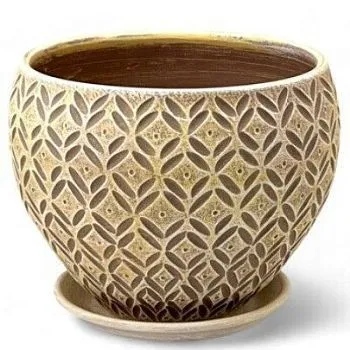Горшок Ажур бархат классика 2 24х19см, 6л; Россия