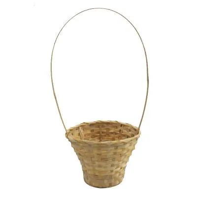 Корзина плетеная Лукошко (бамбук), натуральная, 23xH17/53см фото в интернет-магазине Флоранж