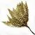 Набор листьев с глиттером 12шт., H19см, золото