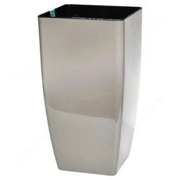 Кашпо пластиковое Квадро, какао, d16хh30см; Россия