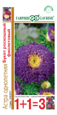 Астра Букет роскошный фиолетовый (цветной пакет) 0,5г; Гавриш фото в интернет-магазине Флоранж