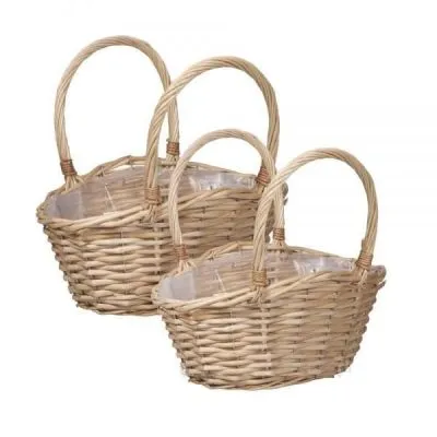 Корзина плетеная 361755 (№2 из 2шт.), (ива), 30x20xH15см фото в интернет-магазине Флоранж