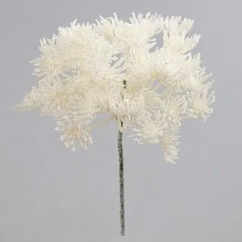 Ветка с глиттером на вставке, H23см, белый