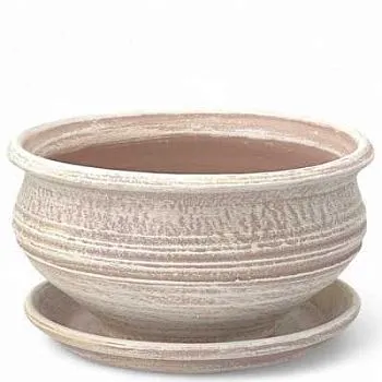 Горшок керамический Кантри, капучино, 19х10см, 1,5л; Россия