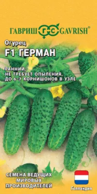 Огурец Герман F1 (цветной пакет) 5шт; Гавриш фото в интернет-магазине Флоранж