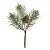 Ветка еловая с шишками с глиттером, H20 см, зеленый