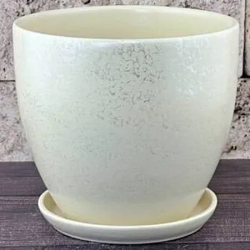 Горшок керамический Питон бежевый 716340 (4-й из набора), 22х19,5см, 5л; Россия