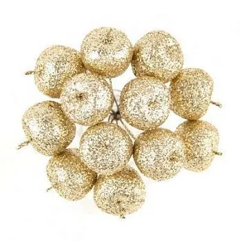 Набор яблок на вставках 12шт., D2,2xL10,5см, шаипань