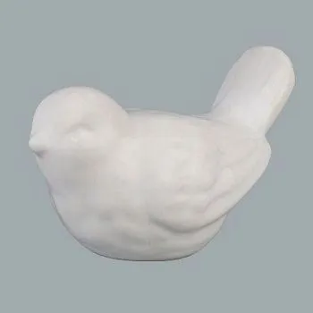 Сувенир Птичка (керамика), 13,5x8x9см, цвет белый