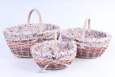 Корзина плетеная 876876 (№2 из 3шт.), (ива), 29х22хH13хHH22см фото в интернет-магазине Флоранж