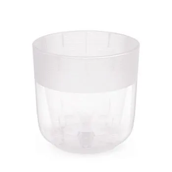 Горшок пластиковый Линель двойной с автополивом, прозрачный, 19х19см, 4,5л; Россия