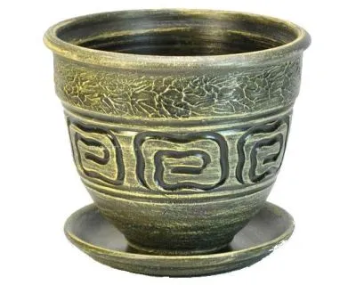 Горшок керамический Весна, умбра, 25х20см, 8л; Россия фото в интернет-магазине Флоранж