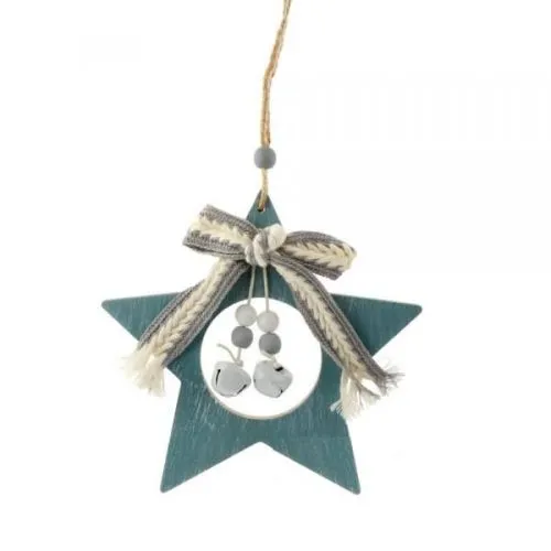 Елочное украшение "Звезда", 11см (дерево) фото в интернет-магазине Флоранж