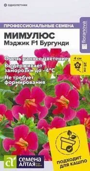 Мимулюс Мэджик Бургунди (цветной пакет) 10шт; Семена Алтая