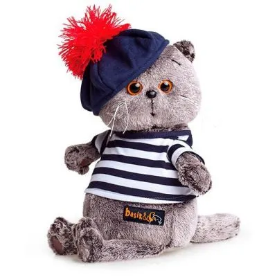 Игрушка Басик в тельняшке и берете 22см Ks22-010 фото в интернет-магазине Флоранж