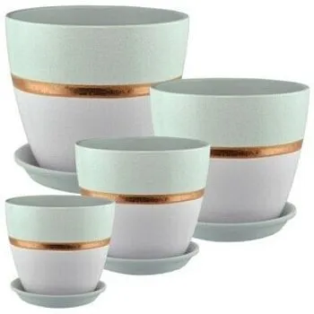 Горшок керамический Бутон Паталь эстет 624195 (1-й из набора), 12х12см, 1л; Россия