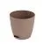Горшок пластиковый Флис с прикорневым поливом, какао, 18,5х18,5х17см, 3л; Россия