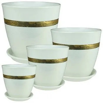 Горшок керамический Бутон Эстет РС156 (3-й из набора) 18х18см, 3,8л; Россия