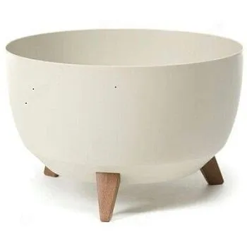 Кашпо пластиковое Roma на ножках, кремовый, 29хh23см, 9,3л; Польша