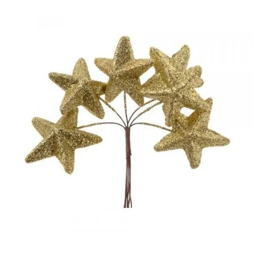 Звезды на вставке, 4.5*12см (6шт./пучок)  фото в интернет-магазине Флоранж
