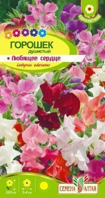 Душистый горошек Любящее сердце (цветной пакет) 0,5г; Семена Алтая фото в интернет-магазине Флоранж