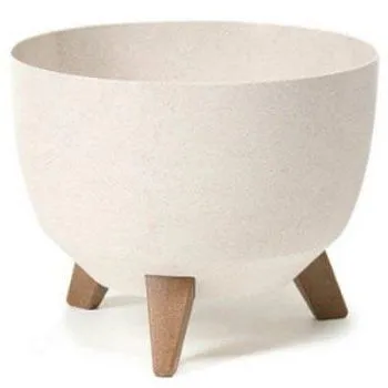 Кашпо пластиковое Roma на ножках, белый, 29хh23см, 9,3л; Польша