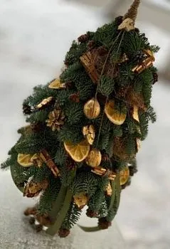 Новогодняя ёлка 1 фото вживую в руках, состав, цветовая гамма 