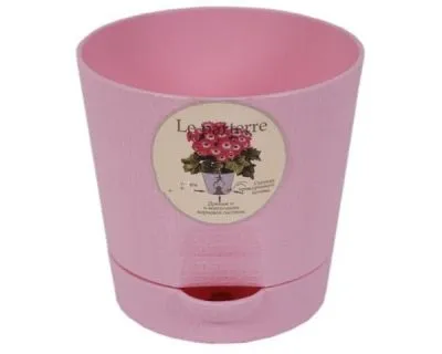 Кашпо пластиковое Классик, розовое, 2,8л; Россия фото в интернет-магазине Флоранж